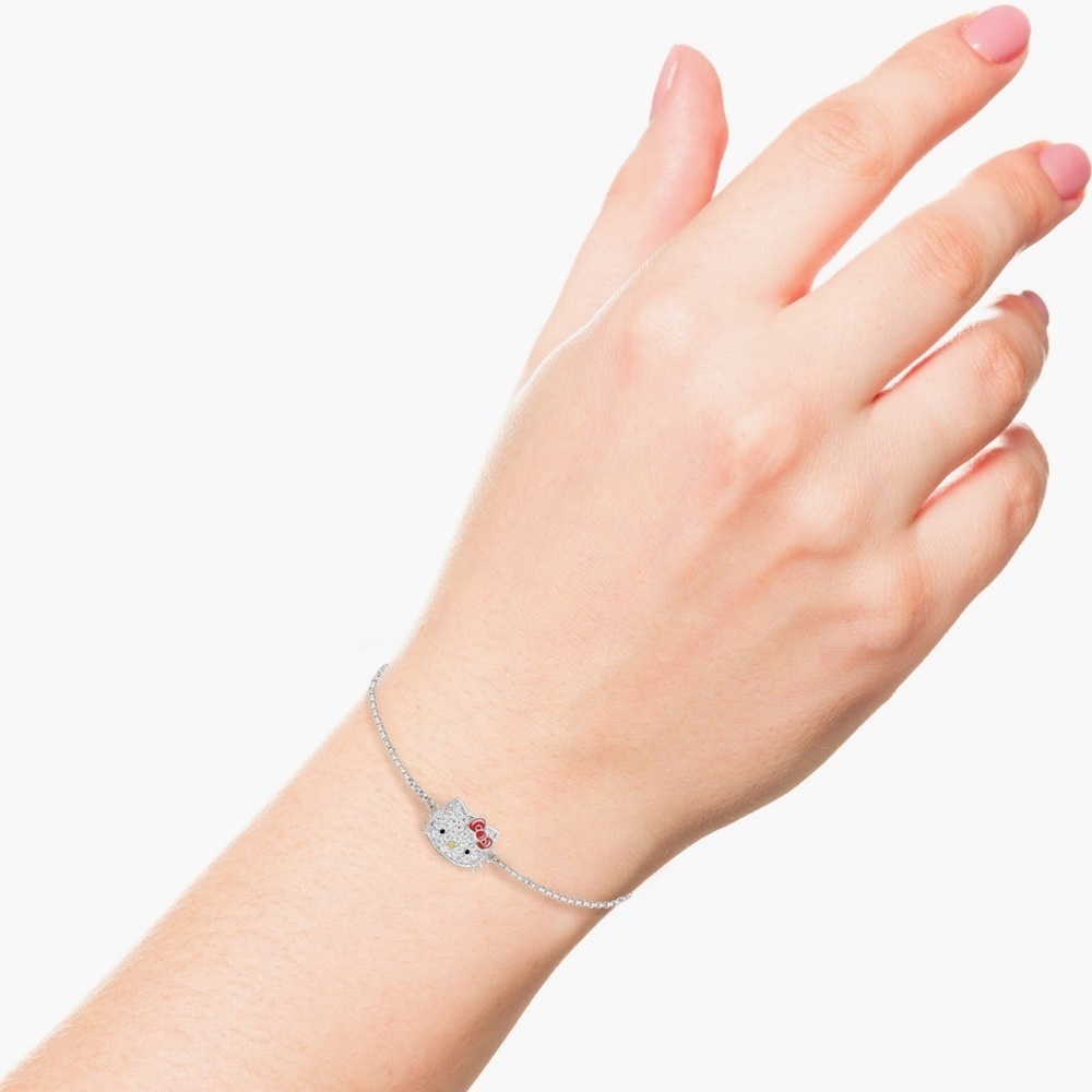 Hello Kitty Authentic Pave Hello Kitty Face Lariat Bracelet - Picture 3 of 8